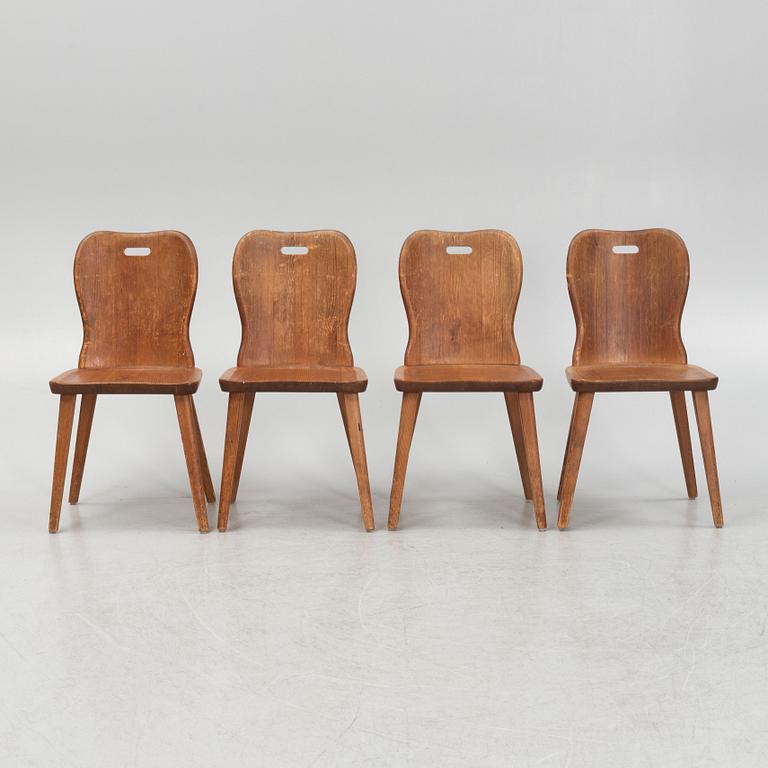 Stolar, 4 st, sportstugemodell, 1940-tal.