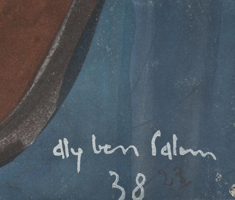 ALY BEN SALEM, akvarell, signerad och daterad 38.