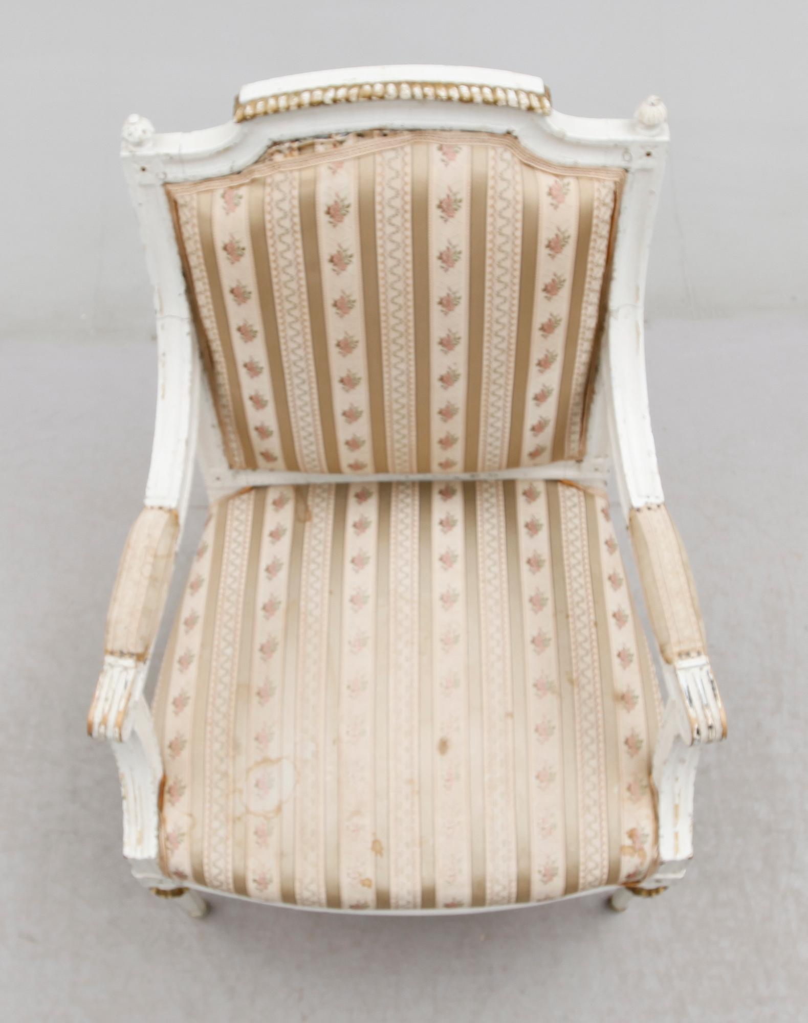 KARMSTOL, gustaviansk, 1700-tal.