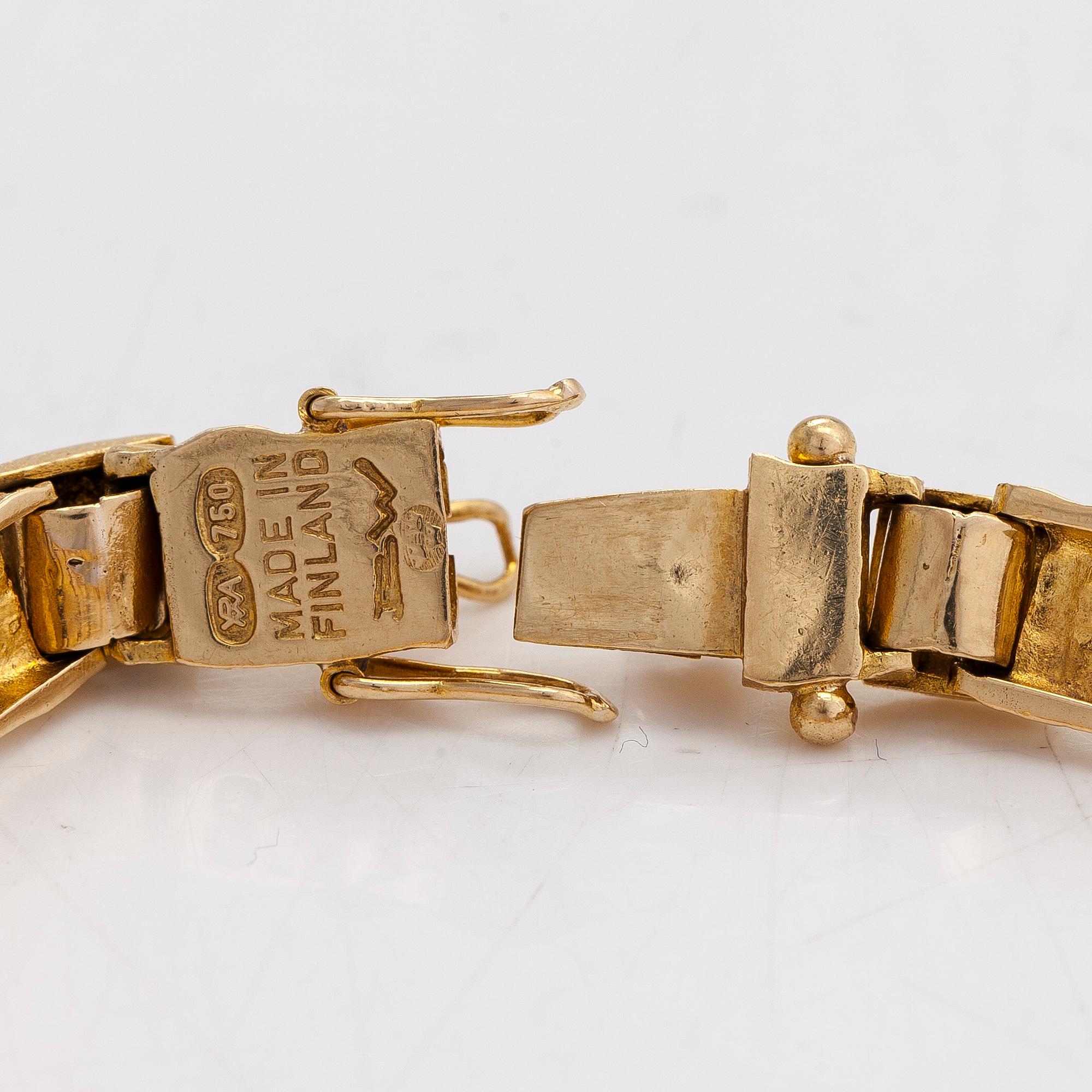 Björn Weckström, armband, "Jotos", 18K guld. Lapponia. Svensk import stämpel.
