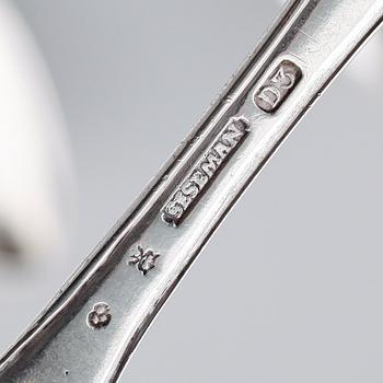 SKEDAR, 7 st, silver, svenska stämplar, 1800-talets första hälft. Vikt ca 378 g.