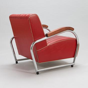 Lasse Vänttinen,  nojatuoli, valmistaja Verhoomo Prima 1980-luku.