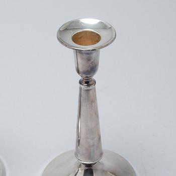 A pair of silver candlesticks by Ceson, Gothenburg, 1988.