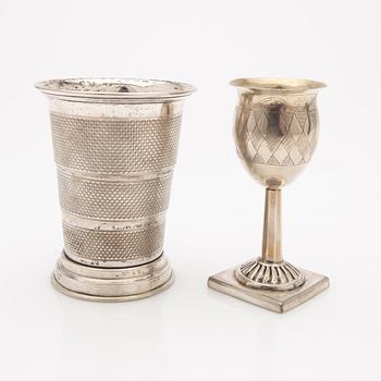 Parti silver, 8 delar, bla Sverige, 1800-tal.