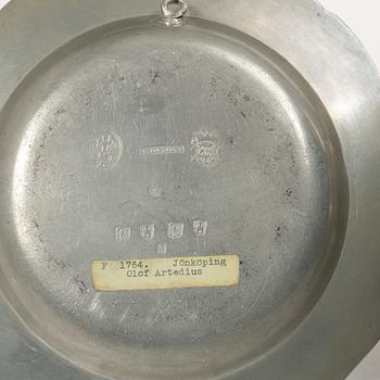 Plates, a pair. Olof Artedius, Jönköping, 1764.