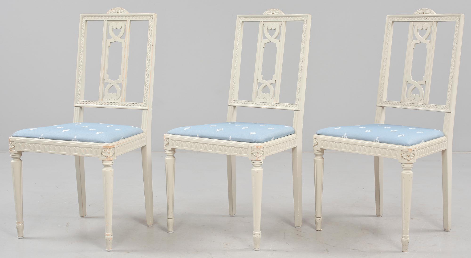 STOLAR, 6 st, gustaviansk stil, 1900-tal.
