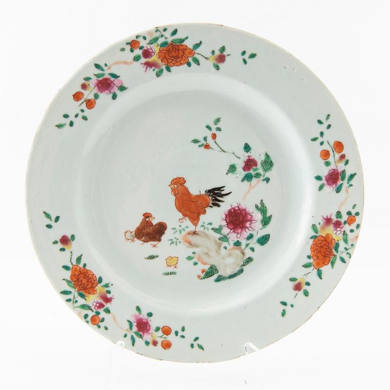 Plate China porcelain 18th century.