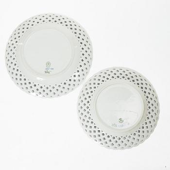 Royal Copenhagen, Seven 'Musselmalet Full Lace' plates, Denmark, 20th century.