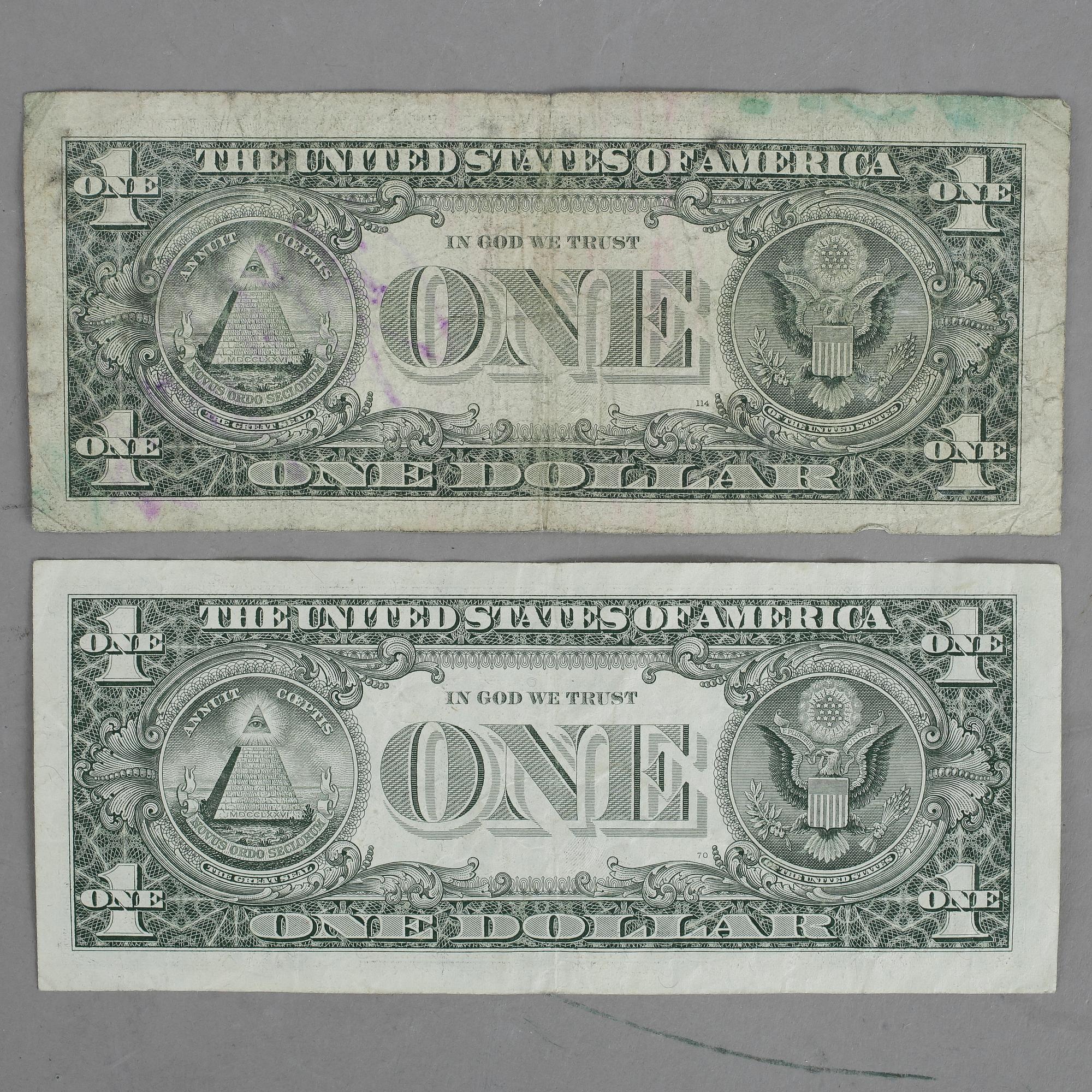 GEORGE MICHAEL f. 1963, signerad 1 Dollarsedel. 1986.