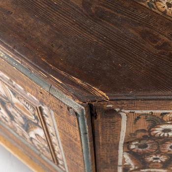 A Swedish Dalecarlian folk art cabinet dated 1808.