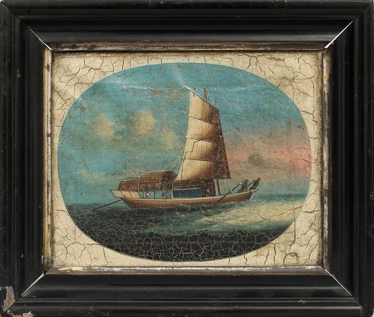 OKÄND KONSTNÄR, olja på duk, Kina 1700-tal.