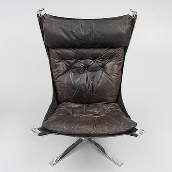 Sigurd Ressel, fåtöljer, ett par, "Falcon chair", Vatne Möbler, Norge, 1970-tal.