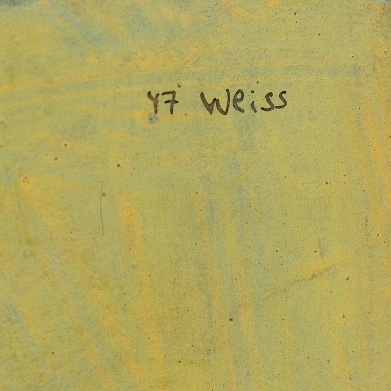 PETER WEISS, gouche on paper mounted on cardboard, signed Weiss and dated 47.