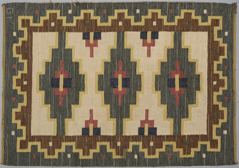 MATTA, dubbelväv, monogramsignerad GK?, 1900-talets andra hälft, 206 x 143 cm.