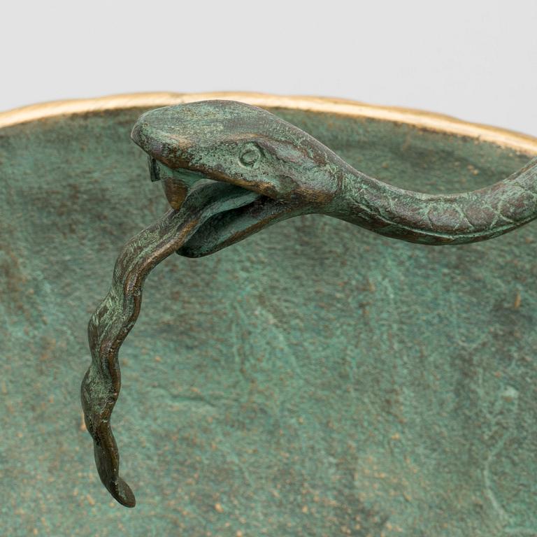 A patinated bronze sculpture 20th century.