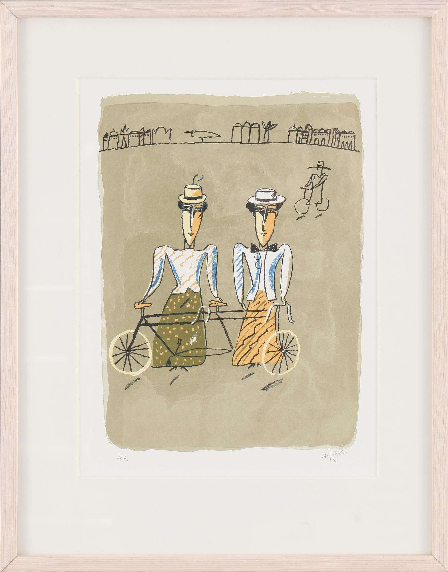 MADELEINE PYK, 2 st, färglitografier, signerade PT.