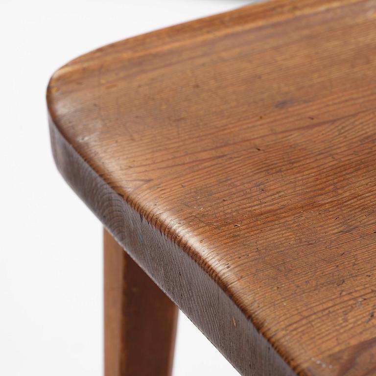 Axel Einar Hjorth, a set of three stained pine "Utö" chairs, Nordiska Kompaniet, Sweden, 1930s.