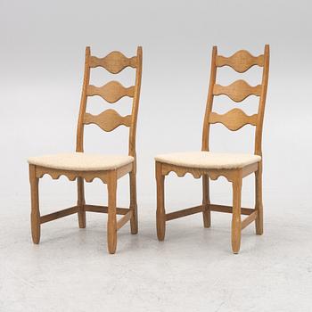 Henning Kjærnulf, six "Razorblade" chairs, Denmark, 1960's.