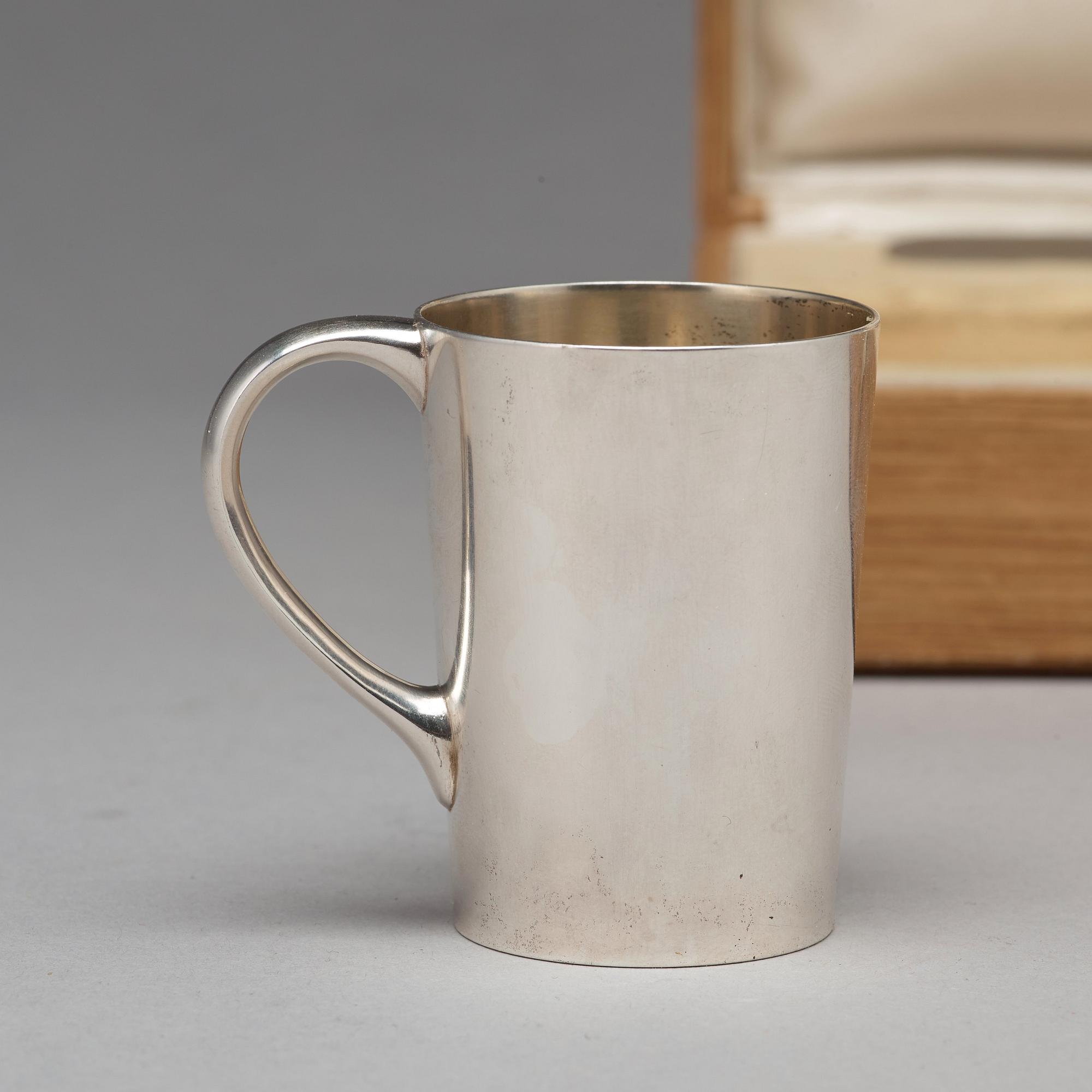 Fabergé, dopbestick, 5 delar, silver, Moskva 1899-1908.