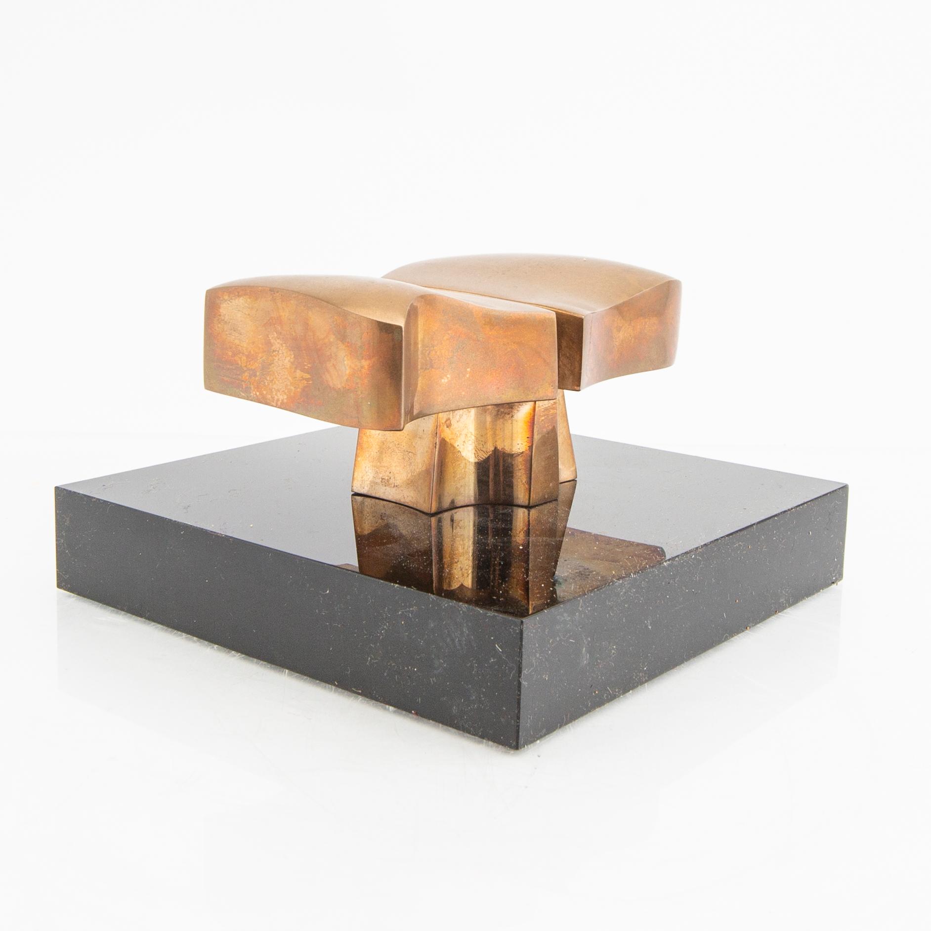 José Luis Sanchez, a signed and numbered 383/1000 brass scultpure.