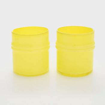 Timo Sarpaneva, a set of nine 'Ripple' drinking glasses and a pitcher, models 2424 and 2054, for Iittala.