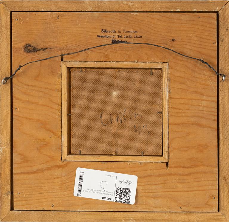 Christer Strömholm, olja på pannå, signerad och daterad -43.