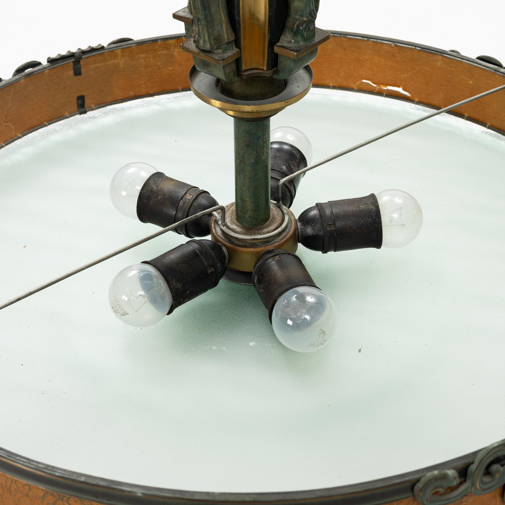 A Einar Bäckström, ceiling lamp, model 4006,  Swedish Grace 1920's/-30's.