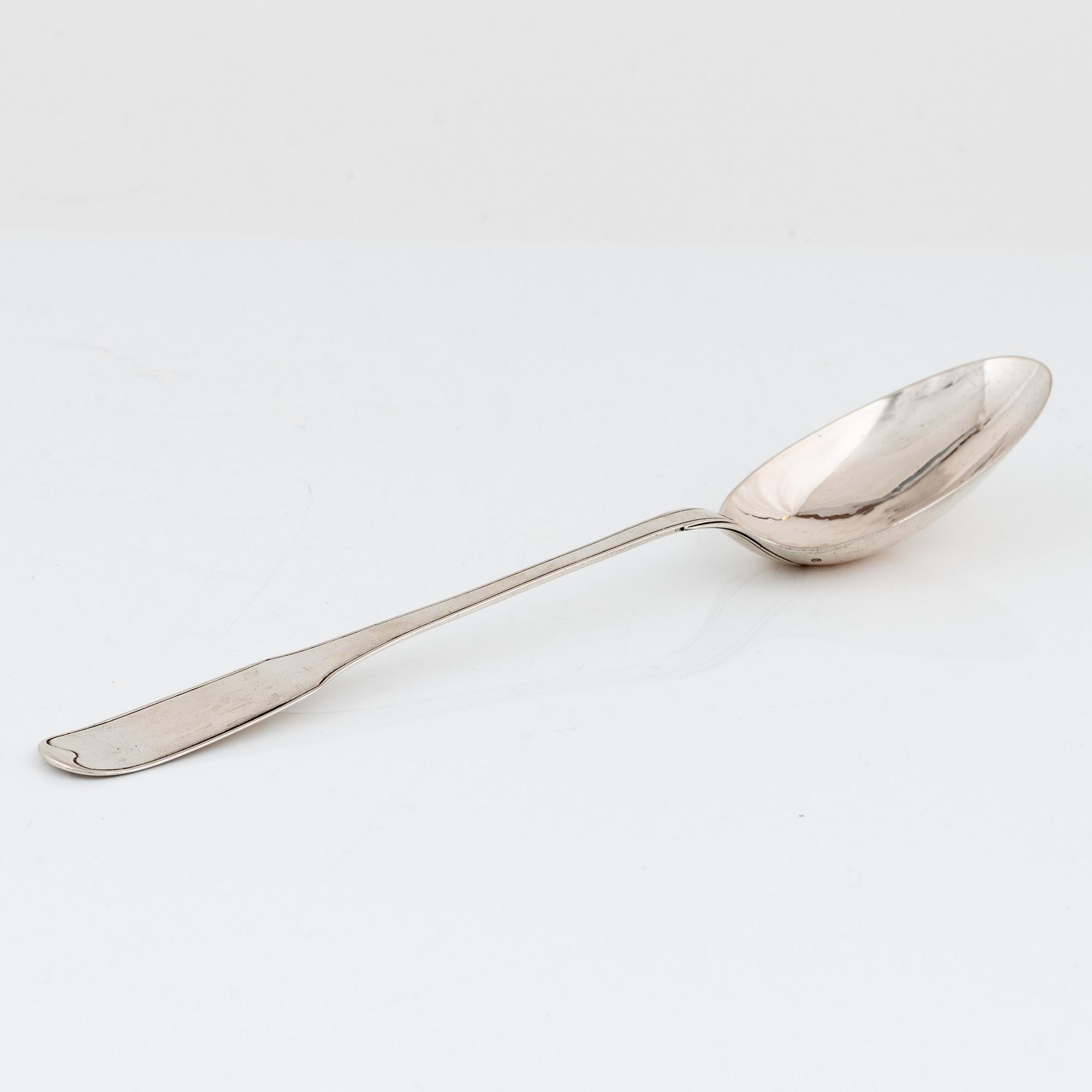 A Silver Serving Spoon, mark of CG Kunzel, Dresden circa 1800.