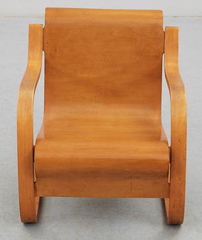 An Alvar Aalto birch armchair, 'Nr 31' by  O.y Huonekalu-ja Rakennustyötehdas A.B, Finland, probably 1940's.