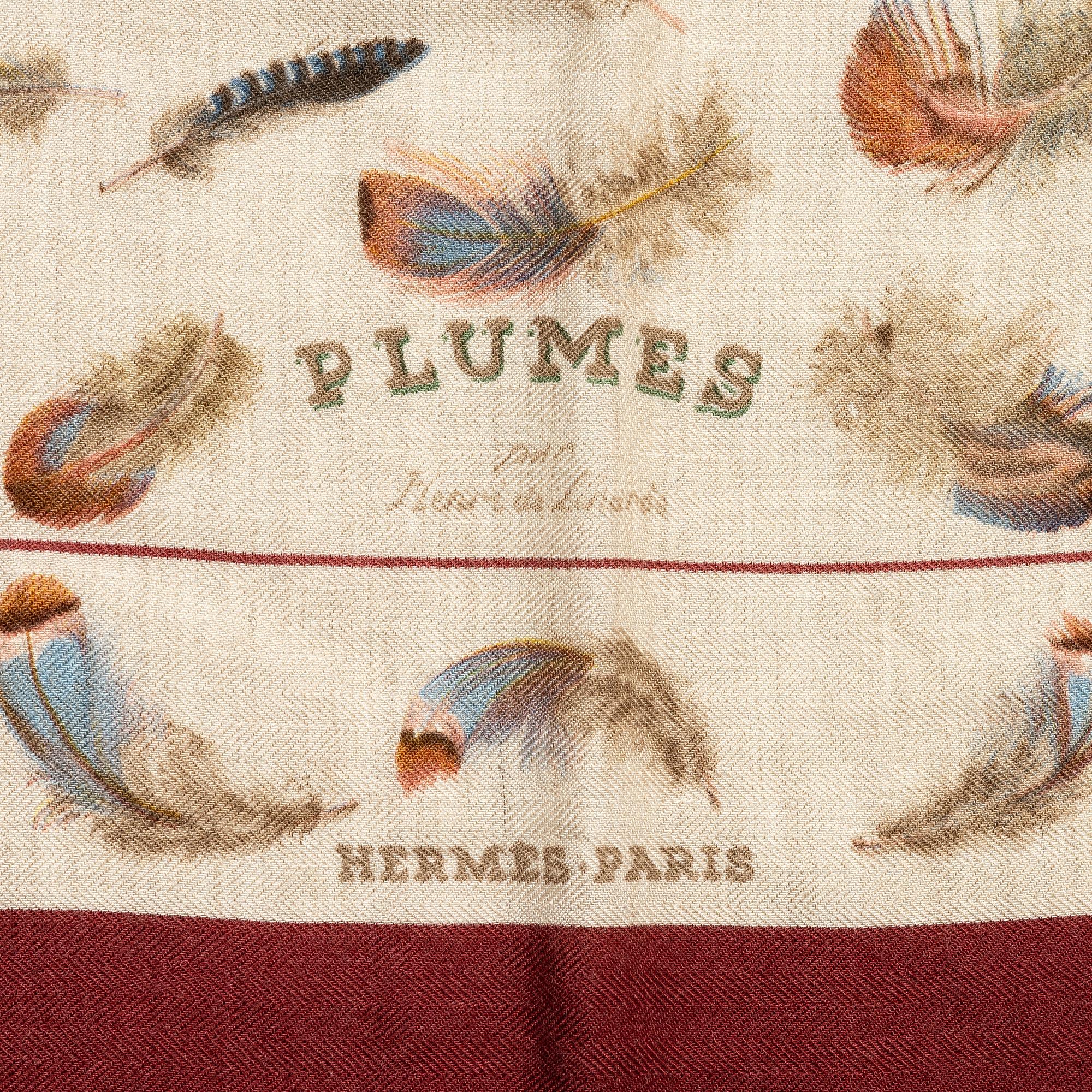Hermès, sjal, "Plumes".