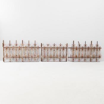 Staket 5 sektioner omkring 1900 smide.