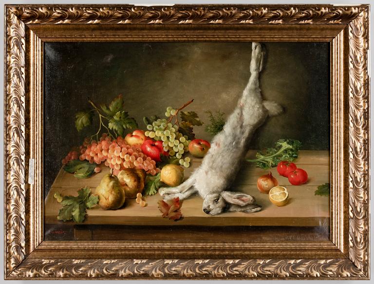 OKÄND KONSTNÄR, olja på duk, sign ? Ewert, 1800/1900-tal.