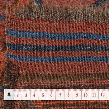 An antique Ersari, c. 237 (+7cm flat weave) x 158 cm.