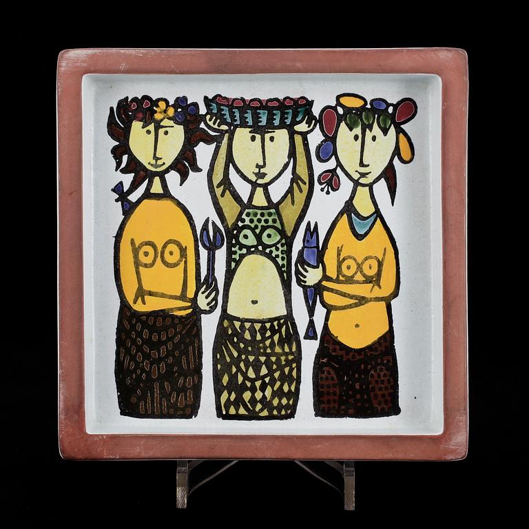 ASKFAT, fajans, "Karneval", Stig Lindberg, Gustavsberg.