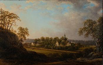 Carl Johan Fahlcrantz, Landscape with Solna Church.