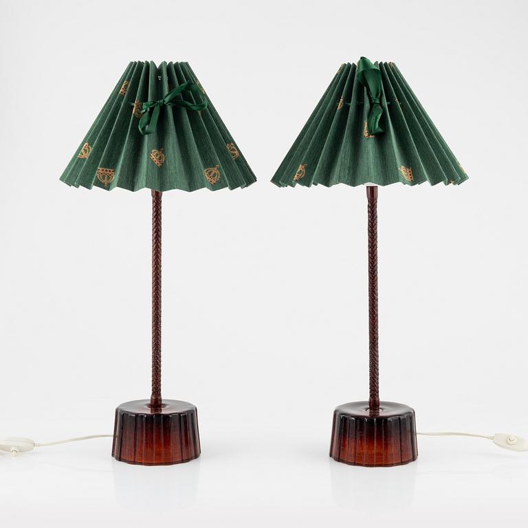 A pair of table lamps, second part of the 20th Century.