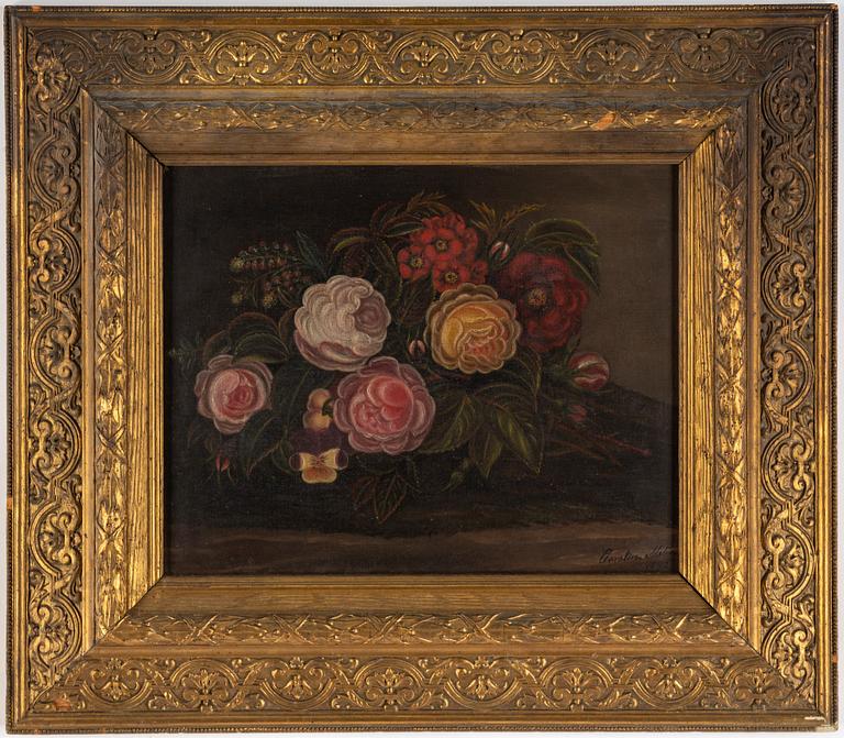Okänd konstnär, oil on canvas, signed Carolina Molin and dated 1895.