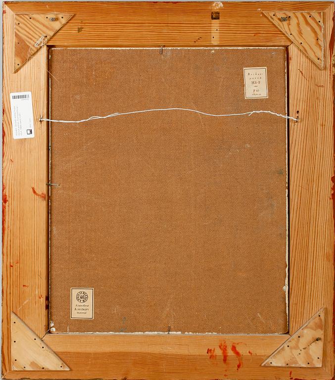 OKÄND KONSTNÄR, olja på pannå, monogramsign KGA, 1900-talets mitt.