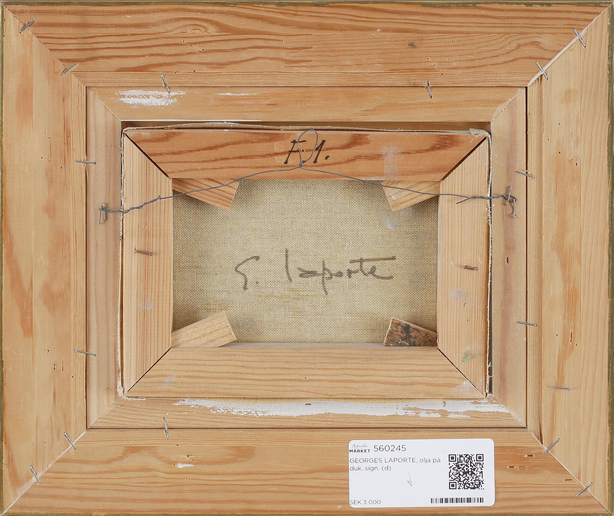 GEORGES LAPORTE, olja på duk, signerad.