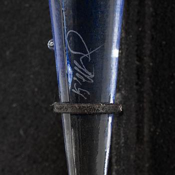 Kjell Engman, a bird glass sculpture, Kosta Boda, signed.