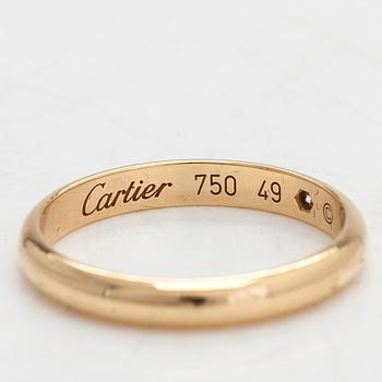 Cartier, sormus, "1895", 18K kultaa ja yksi  timantti n. 0.01 ct.