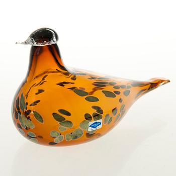 OIVA TOIKKA, a glass bird signed O. Toikka Nuutajärvi.