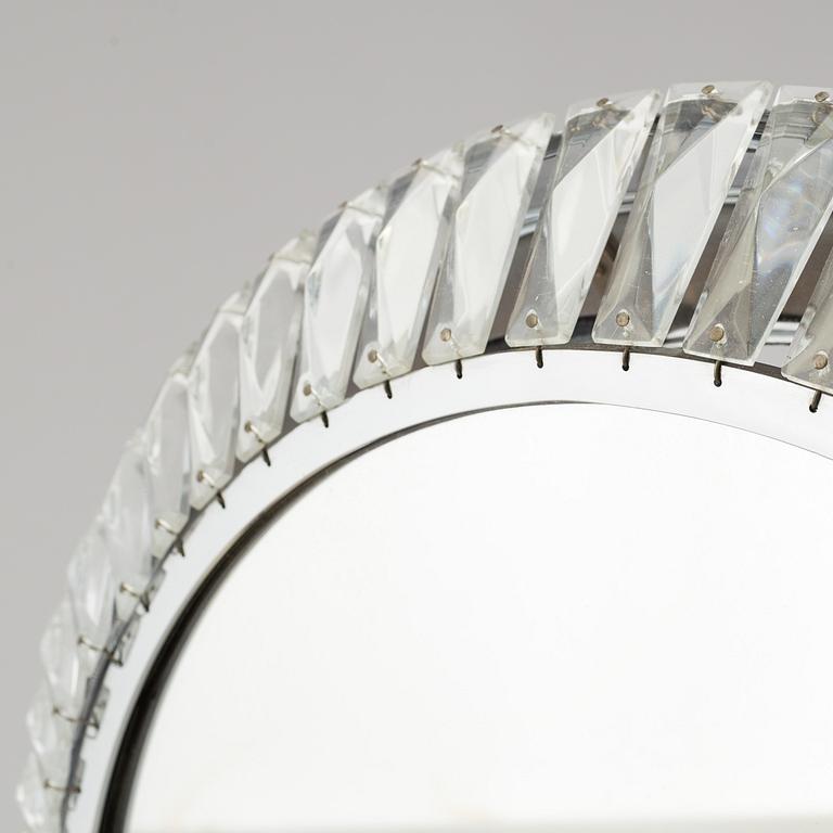 TAKLAMPA med spegel, 1900-talets andra hälft. Höjd ca 10 cm.