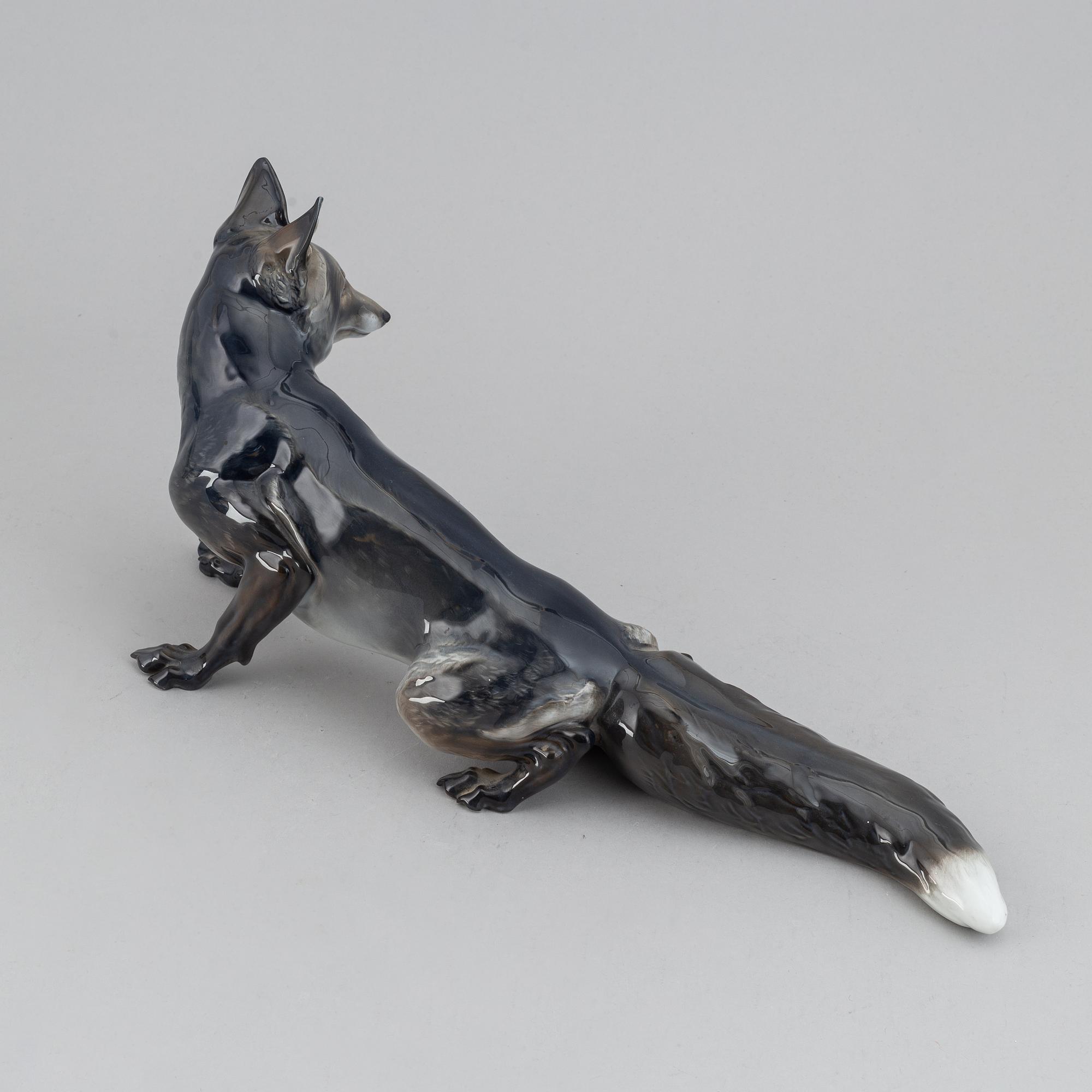 Theodor Kärner, a porcelain figure of a fox, Rosental, Germany.
