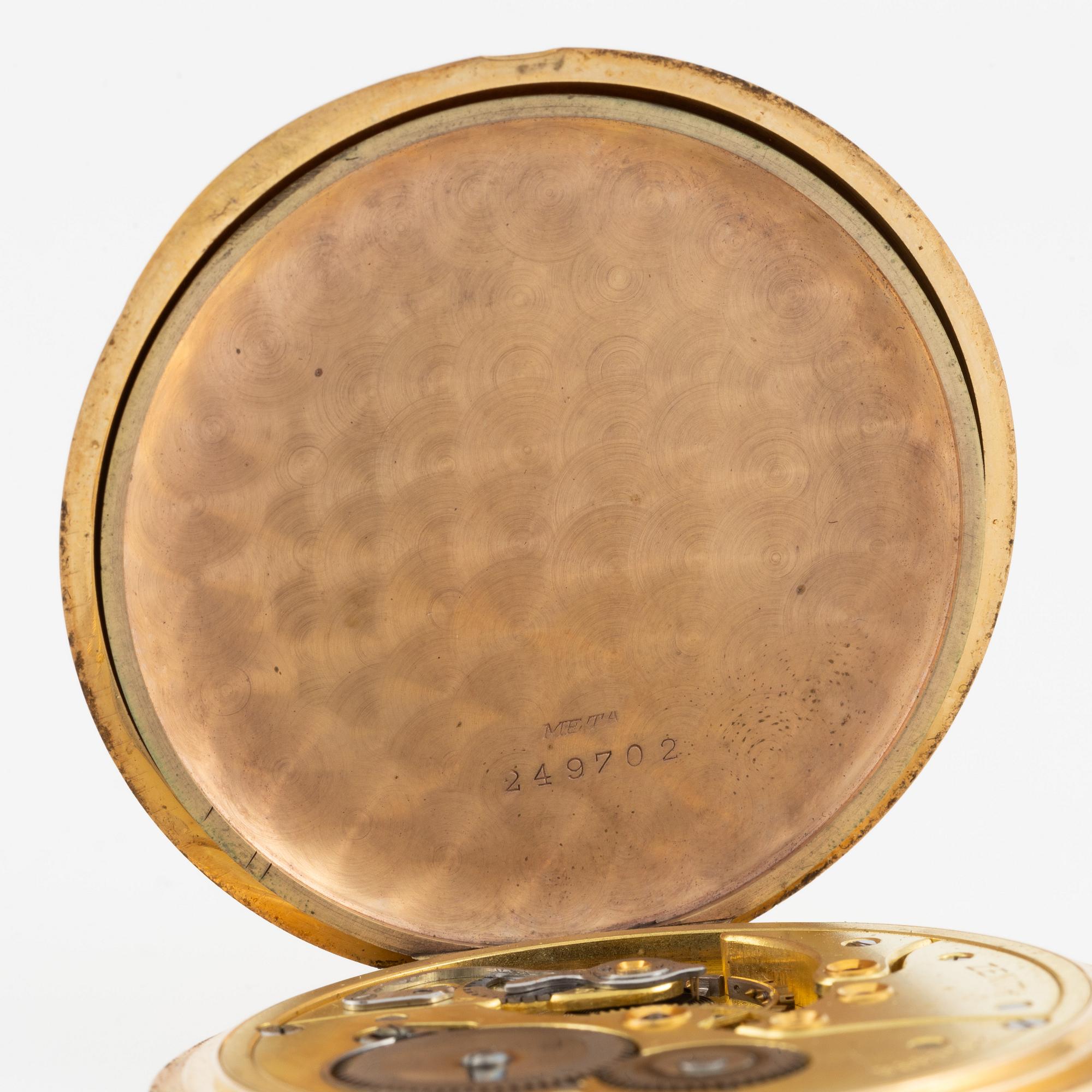 Fickur, Zenith, 18K guld, savonett, 51 mm.
