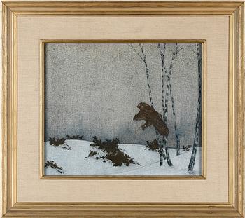 ROLF MELLSTRÖM, blandteknik. Signerad och daterad Stora Ålö 1918.