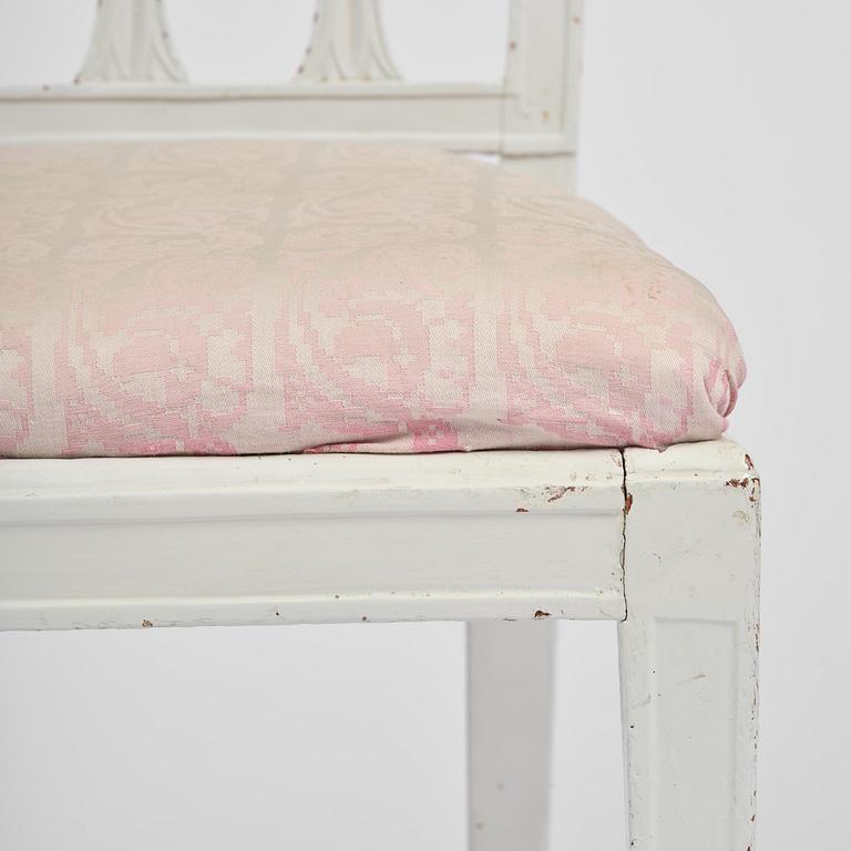 A set of six late Gustavian chairs by E. Öhrmark (master in Stockholm 1777-1813).