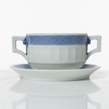 Arnold Krogh, service, 38 pieces, porcelain, "Blue Fan", Royal Copenhagen, Denmark.