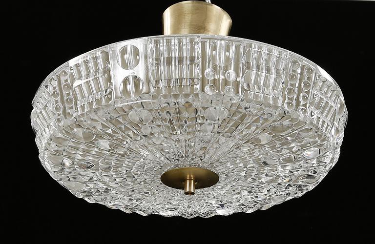 TAKLAMPA / TAKPLAFOND, Carl Fagerlund, Orrefors, omkr 1900-talets mitt.