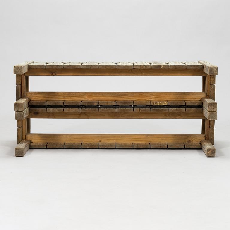 Blombänk, ett par, furu.